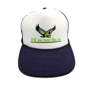 Vintage Hawks Trucker Cap Mesh Back Foam Rope Blue White‎ Otto Snapback Hat